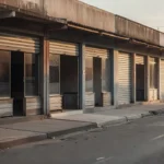 Lojas fechadas em rua comercial de Porto Velho