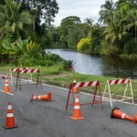 Via do Canal Santa Bárbara interditada em Porto Velho