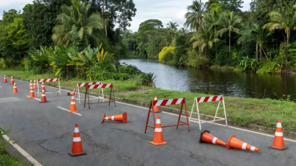Via do Canal Santa Bárbara interditada em Porto Velho