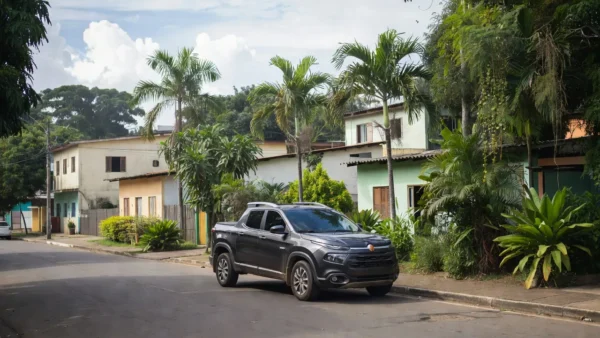 Fiat Toro em rua de Porto Velho relacionada a prisão por documentos falsos