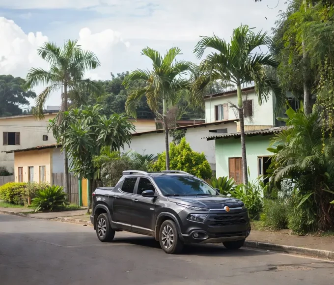 Fiat Toro em rua de Porto Velho relacionada a prisão por documentos falsos